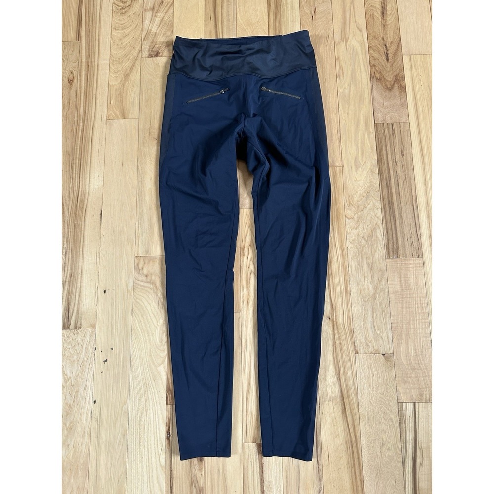 A Day Throw It Higher Leggings Womens Medium Black Navy Travel Pants Pockets